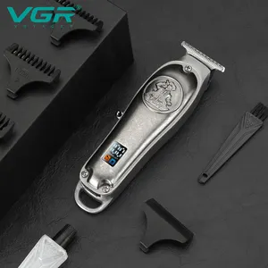VGR V-920 Metal Hair Cutting Machine Professional Cordless Electric Hair Trimmer Rechargeable Hair Clipper For Men