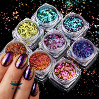 SHYZ gros Multichrome paillettes caméléon flocon ongles Mica poudre holographique revêtement Pigment pour brillant