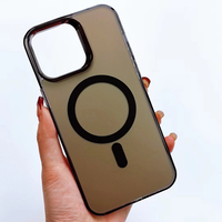 Bonbons couleur pare-chocs antichoc clair magnétique sans fil charge housse de téléphone pour iPhone 15 14 Pro Max 15 Plus