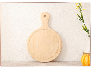 Planches à pizza rondes en bois personnalisées avec poignées, idéales pour les restaurants, planches à découper pour fruits et fromages – Vente chaude - Product Image 5