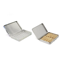 Boîte en étain étanche à l'humidité, emballage, boîte à médicaments en métal sécurisée pour les enfants avec un plateau en silicone