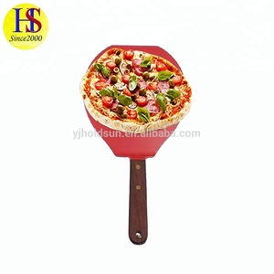 Pelle à <span class=keywords><strong>Pizza</strong></span> en Acier inoxydable avec Manche En Bois, Rouge - Product Image 3
