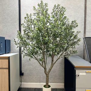 Grande Albero di Ulivo Artificiale in Plastica Oh Arts, 240cm di Altezza, Alta Simulazione, per Interni/Esterni, Decorazione Murale Verde per Compleanni - Product Image 1
