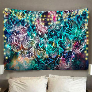 Produsen Warna-warni Abstrak Hippie Trippy Hiasan Dinding <span class=keywords><strong>Aubusson</strong></span> Mandala Permadani Dinding Permadani untuk Dekorasi Rumah - Product Image 3