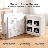 Libro de Recuerdos para Bebés con Tapa Dura y Impresión a Todo Color Personalizada, Planificador de Crecimiento con Funda de Papel Offset