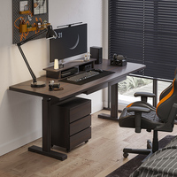 Bureau de direction réglable en hauteur au design professionnel, bureau de bureau haut de gamme en bois massif, tables de bureau intelligentes électriques