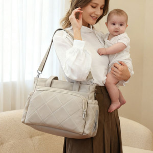 <span class=keywords><strong>Bolsa</strong></span> de Pañales Fuliya Personalizada de Gran Capacidad con Múltiples Bolsillos y Aislamiento para Almacenamiento de Leche Materna, Organizador para Viajes y <span class=keywords><strong>Maternidad</strong></span> - Product Image 4
