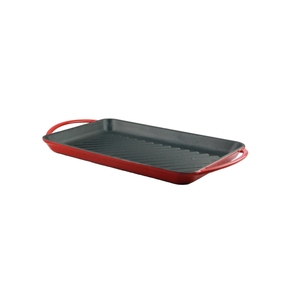 <span class=keywords><strong>Plaque</strong></span> de cuisson rectangulaire en <span class=keywords><strong>fonte</strong></span> émaillée, poêle à griller antiadhésive robuste de qualité commerciale pour restaurant et usage domestique - Product Image 1