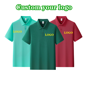 Camisetas <span class=keywords><strong>Polo</strong></span> Lisas para Hombre, Tejido Transpirable, Corte Ajustado, Manga Corta, Cuello Alto, Logotipo Personalizado, Camisetas <span class=keywords><strong>Polo</strong></span> al por Mayor - Product Image 1