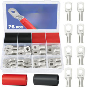 Kit de Terminales de Cable de Cobre, 76 Piezas, AWG6 4 2, Conector de Cable de Batería con Tubo Termocontraíble de 31 mm, Terminal Prensado en Frío - Product Image 3