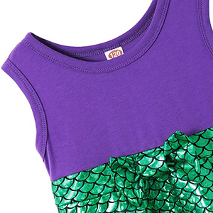 Vente chaude Sirène <span class=keywords><strong>Ariel</strong></span> <span class=keywords><strong>Princesse</strong></span> Costume Enfants Robes Pour Filles Enfants Carnaval Fête D'anniversaire Vêtements Sirène Robes - Product Image 4