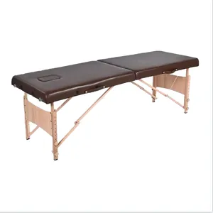 Mesa de massagem spa cama de spa mesa de massagem 2 dobras altura ajustável PU portátil mesa de massagem portátil