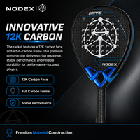 Raquette de padel NODEX EMPIRE 12K en carbone, surface micro-grainée 3D, forme diamant, cadre entièrement en carbone, OEM/ODM personnalisé pour les joueurs professionnels