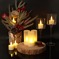 Ensemble de 12 bougies chauffe-plat LED sans flamme rechargeables, bougies chauffe-plat électriques LED