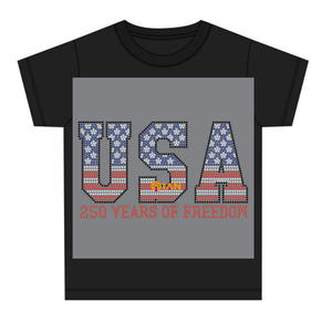 Nuevo Transfer de Pedrería con Diseño de 250 Años de Libertad en EE. UU., Parches de Pedrería Americanos para el 4 de Julio para Ropa - Product Image 1