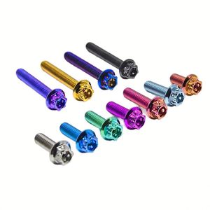 Tornillos de Brida de Cabeza de Champiñón con Rosca M6 de Titanio para Motocicleta, para Bomba Superior del Motor y Horquilla Plana - Product Image 1