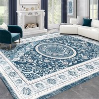 Teppich für Wohnzimmer im Europäischen Stil Luxuriöse Rutschfeste Fußmatten für Zuhause Geometrisches Muster Teppichset