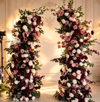 Fleurs artificielles en soie réalistes pour arche de mariage personnalisable, décoration de fond de scène, vente directe d'usine