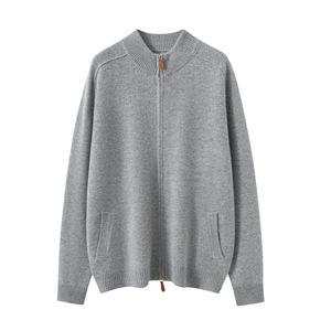 Maglione da <span class=keywords><strong>donna</strong></span> in Cashmere Full <span class=keywords><strong>Zip</strong></span> di alta qualità da <span class=keywords><strong>donna</strong></span> con cappuccio lavorato a maglia a coste in lana Cashmere <span class=keywords><strong>Cardigan</strong></span> ragazze - Product Image 6