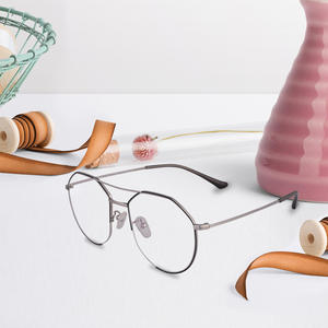 99yi Rond <span class=keywords><strong>Monture</strong></span> Optique En Titane Pur En Gros Lunettes <span class=keywords><strong>De</strong></span> <span class=keywords><strong>Vue</strong></span> Femmes Hommes 2019 Lunettes en métal - Product Image 4