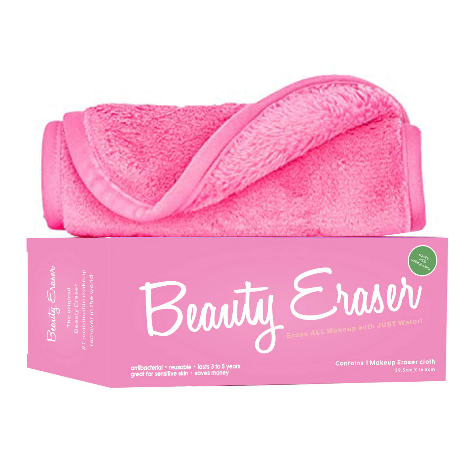 Serviette avec boîte rose