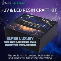 Bijoux en résine UV transparente en vrac kits de bricolage ensemble de liquide de gel adhésif en résine UV-LED
