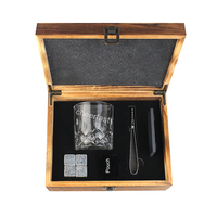 Juego de Piedras de Whisky Económicas y Vaso de Whisky con Posavasos, Juego de Cubitos de Hielo de Acero Inoxidable y Cubos de Granito Reutilizables para Enfriar