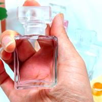 Aroma transparan Amber hitam kosong bulat persegi panjang 30ml 50ml botol parfum kaca 100ml dengan kemasan kotak