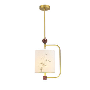 Lampe suspendue <span class=keywords><strong>LED</strong></span> en fer doré de style chinois, design Feng Shui Zen, nouvelle collection, avec télécommande et commande vocale, idéale pour le thé. - Product Image 5