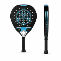 Raquette de padel personnalisée en titane carbone électroplaqué en forme de larme, matériau tissé, améliore la puissance et le contrôle, vente chaude
