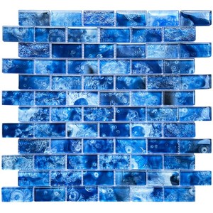 Carreaux de mosaïque en verre bleu vintage <span class=keywords><strong>Maestra</strong></span> 23x48mm pour piscine - Product Image 6