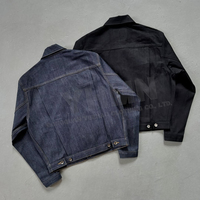 Veste en jean unisexe sur mesure en denim brut selvedge, délavée à l'acide, coupe décontractée, pour hommes, vente en gros