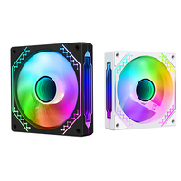 Ventilateur RGB JIESHUO 2025, nouveau design, fabrication OEM, ventilateur de boîtier d'ordinateur 120 mm, ventilateur ATX et refroidissement, ventilateur de jeu pour ordinateur, refroidisseur de processeur, ventilateur ARGB