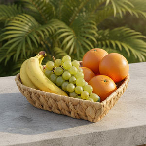 ชุดตะกร้าฟางทอมือรูปหัวใจสำหรับเก็บผลไม้ขนมปังถาดตกแต่งสไตล์นอร์ดิกขนาดใหญ่ขนาดกลาง - Product Image 4