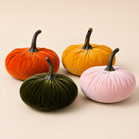 Décorations de citrouilles en velours faites à la main pour Thanksgiving, l'automne, Halloween, le jardin, la maison, la table – Vente en gros 3D très prisée