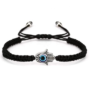 Pulsera de Macramé con <span class=keywords><strong>Hamsa</strong></span> y Ojo Turco, Brazalete de Moda - Product Image 3