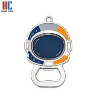 Ouvre-bouteille en métal plaqué sur mesure, thème spatial : casque d'astronaute, fusée, OVNI, lune - Fabrication usine avec 20 ans d'expérience