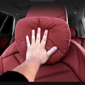 Oreiller de voiture <span class=keywords><strong>Mercedes</strong></span>-Benz Maybach pour appuie-tête et protège-cou Bmw <span class=keywords><strong>Coussin</strong></span> de siège de voiture en cuir fabriqué en usine - Product Image 3