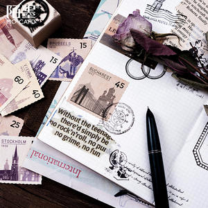 Étiquettes autocollantes Vintage pour Scrapbook, agenda, carnet de notes, décoration de cartes, Mini boîte de 46 pièces par paquet - Product Image 5