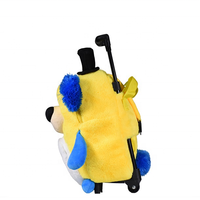 Sac à dos à roulettes en peluche pour enfants avec roulettes pivotantes Valise à roulettes amovible pour tout-petit