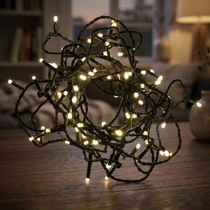 Ghirlanda Classica 5m con 50 LED Bianco Caldo, Alimentazione 230V, 8 Funzioni, IP44 (GSC 204600010) 3000K - Product Image 3