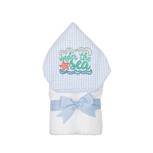 <strong>Personalised</strong> Terry Bath <strong>Towels</strong> Custom Logo Check Gingham Hooded Beach <strong>Towels</strong> <strong>for</strong> <strong>Kids</strong> Toddler - Product Image 3