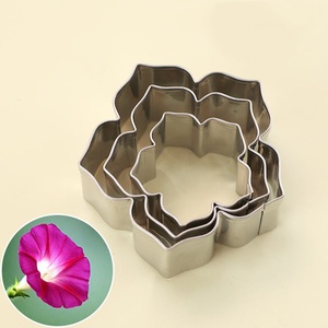 Acier inoxydable 3 Pcs/Set Morning Glory Petal Cookie Cutter Flower Fondant Cutter - Product Image 2