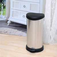 Bac à poussière avec pédale, couvercle plat, accessoire de cuisine, 40 litre