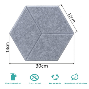 Panneaux de mousse acoustique en PU Carreaux muraux insonorisants notés NRC Peel Stick Design 3D décoratif pour studios écoles appartements - Product Image 3