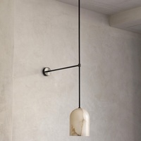Lámpara de Pared de Lujo Italiana, Totalmente en Cobre y Mármol, para Dormitorio, Diseño Artístico, Modelo para Pared de Fondo, Lámpara de Pared para Pasillo