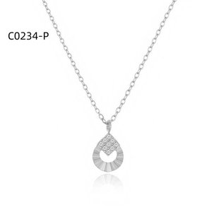 สร้อยคอแฟชั่นเซอร์โคเนีย C0234 สำหรับผู้หญิงเครื่องประดับคุณภาพสูง - Product Image 1