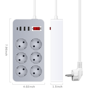Nhà điện dải EU cắm 6 AC Outlet 3 cổng USB đa USB Hàn Quốc cắm mở rộng Dây ổ cắm bảo vệ tăng - Product Image 2