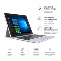 Tablette portable 2-en-1 professionnelle personnalisée de 10,1 pouces avec écran tactile et clavier détachable, ultra-mince, pour le travail de bureau (vente en gros)