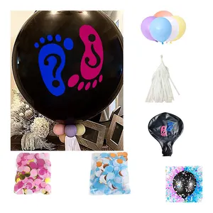 confetti balloon set baby shower birthday party decoration for kid boy or girl balloon supplier gender reaveal party supplies
